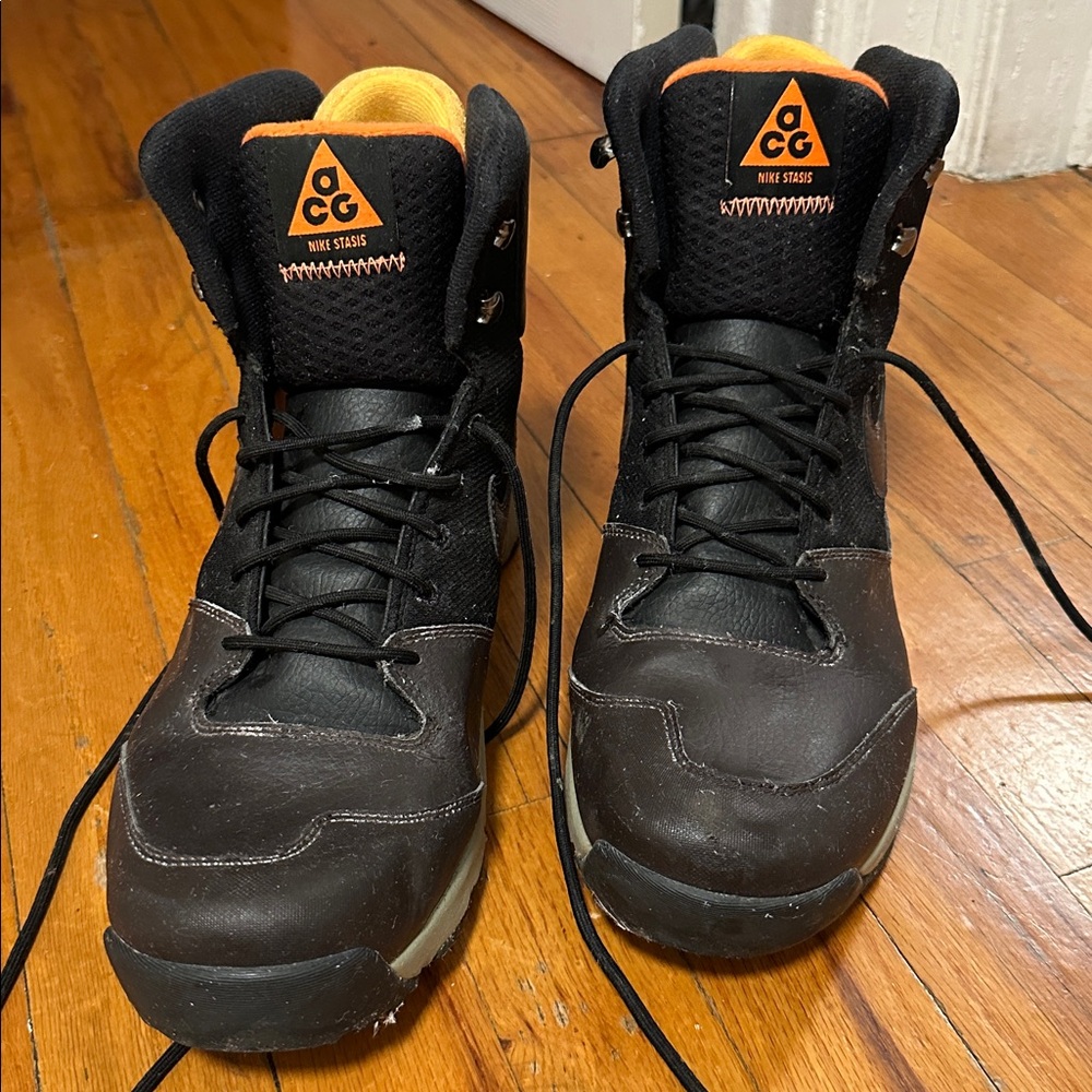 Nike ACG Black and Orange Hiking Boots